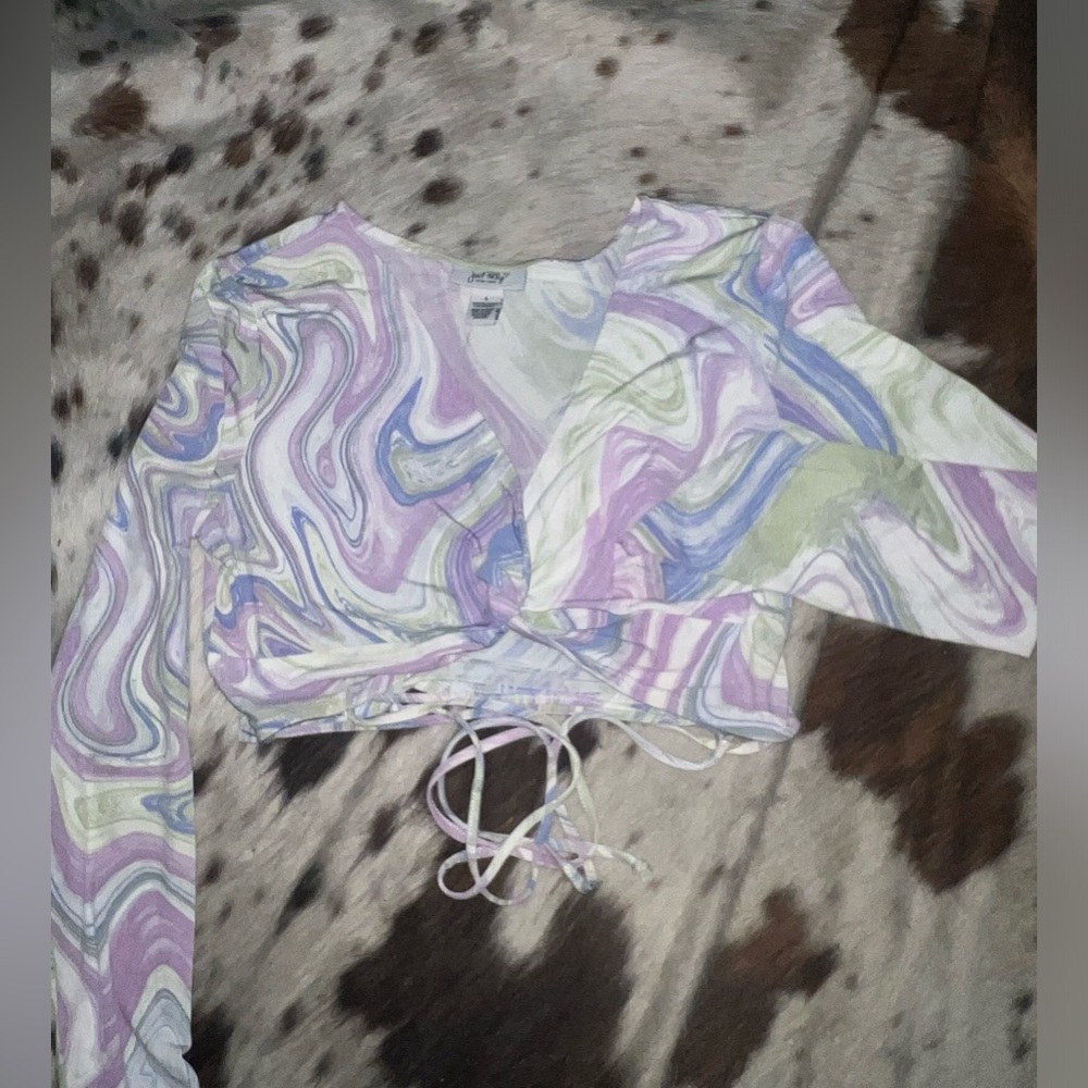 Pastel Cross tie crop top